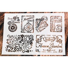 台灣現貨 斑馬麥麥 IST-6031-6040型染板 A4尺寸 繪畫模板 手帳 繪圖板 填色模板 畫畫神器 鏤空尺, IST-6040