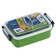 Skater Minecraft可愛角色便當盒 洗碗機適用 RBF3ANAG 450ml, 1個, 綠色