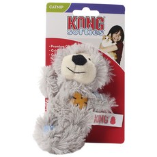 KONG 熊造型絨毛貓薄荷玩具, 1個, 混色