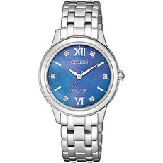 CITIZEN星辰 EM0720-85N 時尚鈦金屬光動能腕錶 30mm, 深藍面