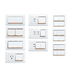 星光系列 15123開關插座 雙插附接地附蓋板大面板, 1個