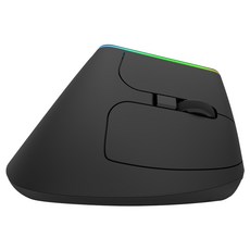 DeLUX M618DB 垂直光學滑鼠 藍芽無線雙模式 充電式, 黑色