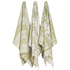 now DESIGNS 格紋印花洗碗巾, 3片, 仙人掌