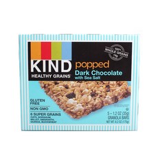 KIND 格蘭諾拉麥片棒 Pop'd 黑巧克力海鹽 5個入, 1個, 175g