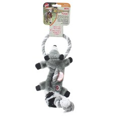 Ethical Products inc 現貨迷你 Skinny Tug Raccoon 牙線玩具 35.56cm, 1個, 混色