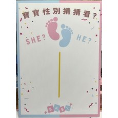 性別投票板 派對佈置, 硬投票板-腳Y(附贈支架+貼紙24張)