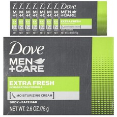 Dove 多芬 男用保濕護理潔面沐浴皂 Extra Fresh香, 9盒, 75g