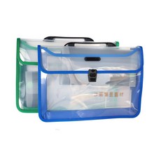 【汶采】鳳凰牌PP書道盒書法套裝組 - 透明手提式書法收納盒，學生書法用品套裝, 鳳凰牌PP書道盒 綠