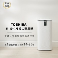 TOSHIBA 東芝 等離子智能抑菌空氣清淨機 CAF-W116XTW, 白色