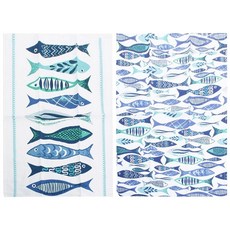 DESIGN IMPORTS 聖托里尼印花洗碗巾廚房十字架 45.7 x 71.1 厘米, 1個, 隨機發貨