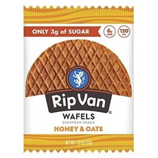 Rip Van 華夫餅 蜂蜜&燕麥 低糖, 1個, 33g