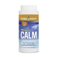 NATURAL VITALITY 素食無麩質鎮靜補充劑 橘子口味, 453克, 1個
