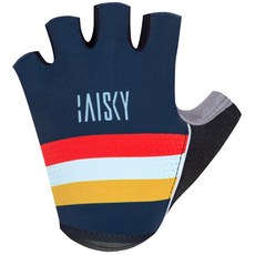 BAISKY 自行車半指手套 平行線 透氣舒適 減震防滑, 藍色, 1個