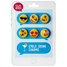 truezoo 表情符號飲料標記裝飾, 6件, 混色