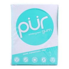 Pur Gum 無阿斯巴甜口香糖, 12.6g, 1份, Wintergreen