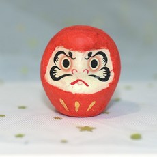 龍虎作 日本製 開運福不倒翁 附吉籤 3.5cm 4色可選 寶寶玩具, 紅