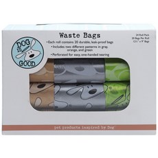 DOG IS GOOD 寵物清潔袋 31.8*22.9cm, 1盒, 橙+灰+綠, 480枚