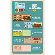 安靜書 busy book 早教書 翻翻書 兒童專注力互動書 兒童繪本 卡通書, 蔬菜, 2