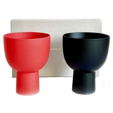 霧面高腳杯115 206g 2個, 1個, 黑+紅
