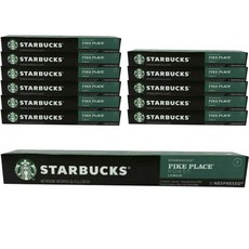 STARBUCKS 星巴克 Nespresso派克市場咖啡膠囊, 5.3g, 12盒, 10個