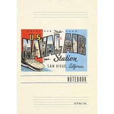 (英文圖書) Vintage Lined Notebook Greetings from Naval Air Station San Diego California 平裝版, Found Image Press, 英文