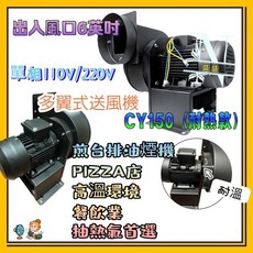 耐熱型透浦式抽油煙鼓風機 CY150