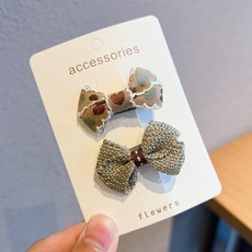 flewers 蝴蝶結髮夾