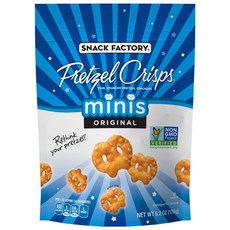 Snack Factory Pretzel Crisp Original Mini, 1個, 176克