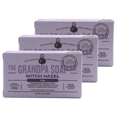 GRANDPA'S 金縷梅臉部身體香皂, 120g, 3個
