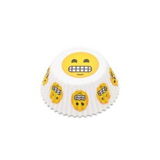 FOX RUN 綠色 Emoji 烘焙鬆餅杯, 50件, 白+黃