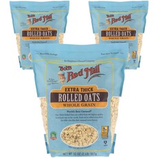 Bob's Red Mill 特厚全麥燕麥片, 3包, 907g