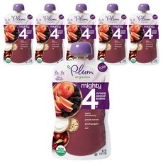 Plum organics 孩童營養奶昔 113g, 蘋果黑梅紫胡蘿蔔希臘優格燕麥口味, 6包