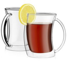 JoyJolt 雙層玻璃茶杯 300ml, 2件, 卡萊奧