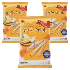 BOURBON 北日本 奢華系列貓舌餅乾捲 6包入, 3個, 70g