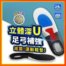 SENHO 運動減震鞋墊 立體足弓支撐 透氣吸汗 減壓緩震 可裁剪