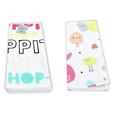 DESIGN IMPORTS 字母動物印花餐巾 45.7*71.1cm, 1個, 隨機發貨