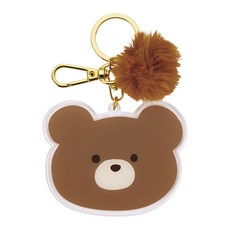 Skater 壓克力鑰匙扣吊飾, 1個, 絨球熊