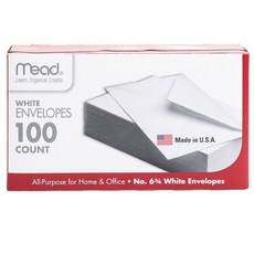 Mead 卡片信封, 100入, White