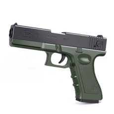 拋殼軟彈手槍A0610 仿真拋殼 軟彈安全 親子互動玩具, 綠黑色