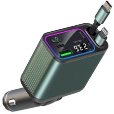 享家品 車載充電器 多接口USB Type-C 智能電壓顯示 車用充電器, 享家品 車載充電器 藍牙款 蘋果+type-C