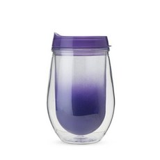ture Traveler雙層世界保溫杯酒杯 紫色漸變, 1個, 295.7毫升