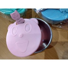 (有孔蓋)嘟酷熊 正304不鏽鋼 炫樂兒童碗三色碗幼稚園 黑白寶貝, 詳見包裝, 詳見包裝, 藍