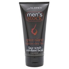 AUBREY ORGANICS 男士 Stark Spice Island 面部磨砂膏, 香料島, 1個, 177ml