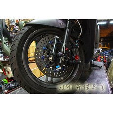 SJMT昇傑 鋁合金輻射卡鉗座 Gogoro 2 專用 GJMS 前避震 改裝精品 提升制動性能, 銀色, gogoro2專用GJMS前避震
