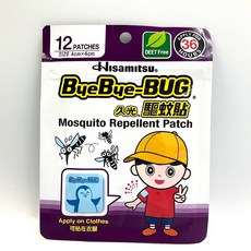 HISAMITSU 久光 驅蚊貼 BYE BYE BUG 12片裝 DEET Free 長效36小時