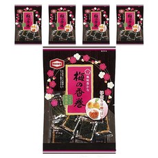 龜田製菓 梅子米果捲 16個入, 5個