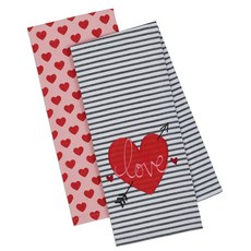 DESIGN IMPORTS So In Love 洗碗巾 2 件套廚房十字架, 1個, 混色