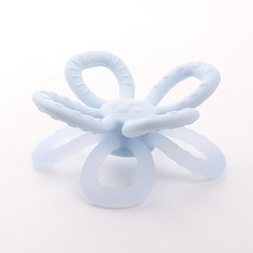 【genki bebi】元氣寶寶 花朵造型多功能固齒器 咬牙器 磨牙器 安全無毒材質, 藍色