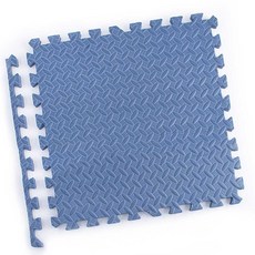 YOYO購物 加厚葉紋巧拼墊 巧拼地墊 無毒SGS檢驗合格 寶寶爬行防滑墊 贈邊條, 丈青, 1個