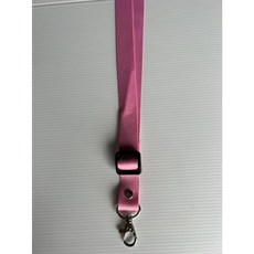 富巨金 20mm 附調整環銀色鉚釘鋅鉤識別證掛繩, 粉紅色